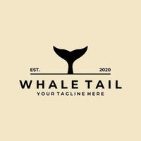 design de ilustração vetorial de logotipo de ícone de cauda de baleia vetor