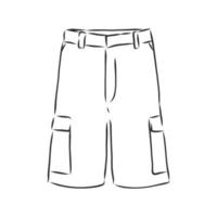 desenho vetorial de shorts vetor