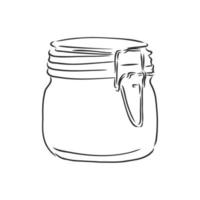 desenho vetorial de jarra de vidro vetor