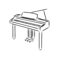 desenho vetorial de piano vetor