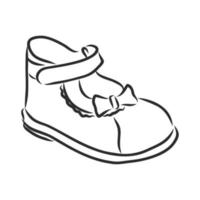 desenho vetorial de sapatos infantis vetor
