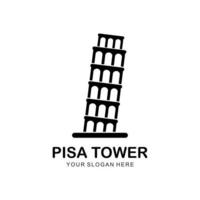 logotipo da torre pisa vetor