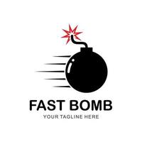 logotipo da bomba rápida vetor