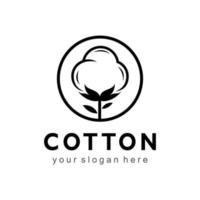 logotipo de vetor de algodão