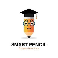 logotipo de lápis inteligente vetor