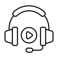 ícone de linha de vetor relacionado a finanças de fone de ouvido. pixel de traçado editável perfeito.
