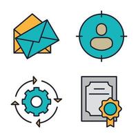 modelo de símbolo de ícone de conjunto de caça e recrutamento para ilustração em vetor de logotipo de coleção de design gráfico e web