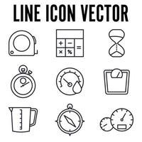 modelo de símbolo de ícone conjunto de medição para ilustração em vetor de logotipo de coleção de design gráfico e web