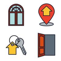 modelo de símbolo de ícone de conjunto de construção e reparo doméstico para ilustração em vetor de logotipo de coleção de design gráfico e web