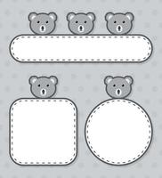 conjunto de banner fofo com coala vetor