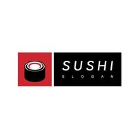 comida japonesa, modelo de logotipo de sushi vetor