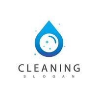 solte o logotipo da água, ícone do conceito de limpeza vetor