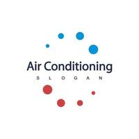 logotipo de ar condicionado, conceito de logotipo hvac vetor