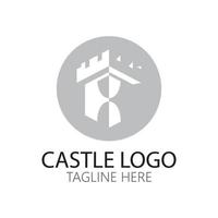 modelo de design de ilustração vetorial símbolo de logotipo de castelo vetor