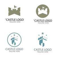 modelo de design de ilustração vetorial símbolo de logotipo de castelo vetor