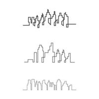 horizonte da cidade moderna. silhueta da cidade. ilustração vetorial em design plano vetor