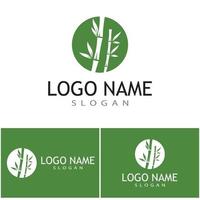 modelo de logotipo de bambu ilustração vetorial ícone design vetor