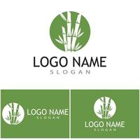 modelo de logotipo de bambu ilustração vetorial ícone design vetor