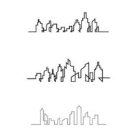 horizonte da cidade moderna. silhueta da cidade. ilustração vetorial em design plano vetor