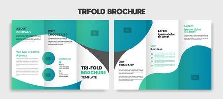 modelo de folheto de negócios com três dobras vetor