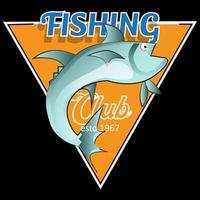 sinal de clube de pesca vetor