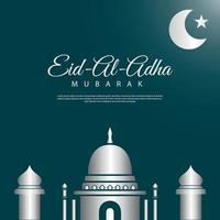 modelo de banner do festival islâmico eid al adha mubarak vetor