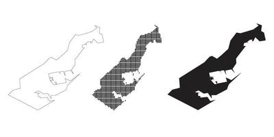 mapa de Mônaco isolado em um fundo branco. vetor
