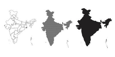 mapa da Índia isolado em um fundo branco.