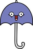 guarda-chuva bonito dos desenhos animados vetor