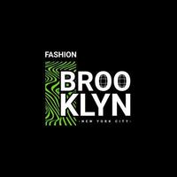 design de escrita brooklyn, adequado para impressão de tela de camisetas, roupas, jaquetas e outros vetor