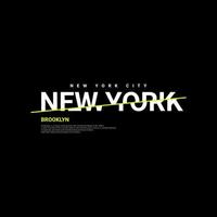 design de escrita da cidade de nova york, adequado para camisetas de impressão de tela, roupas, jaquetas e outros vetor