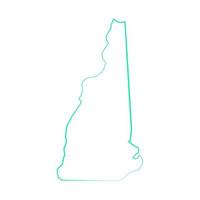 mapa ilustrado de new hampshire vetor