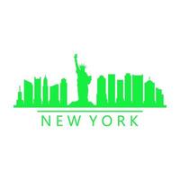 skyline de nova york ilustrado vetor