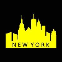 skyline de nova york ilustrado vetor