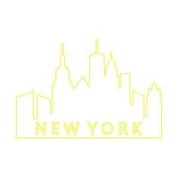 skyline de nova york ilustrado vetor