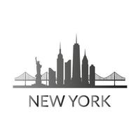 skyline de nova york ilustrado vetor