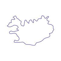 mapa da islândia ilustrado vetor