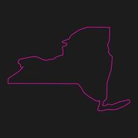 mapa de nova york ilustrado vetor