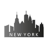 skyline de nova york ilustrado vetor