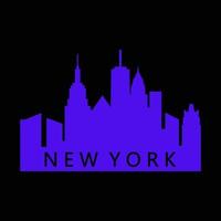 skyline de nova york ilustrado vetor