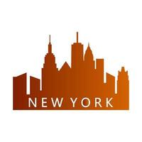 skyline de nova york ilustrado vetor