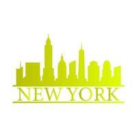 skyline de nova york ilustrado vetor