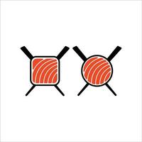 Sushi. modelo de ícone de logotipo de vetor