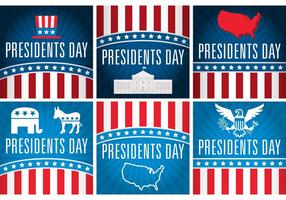 Cartões do vetor do dia dos presidentes