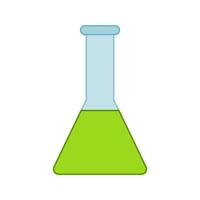 frasco de erlenmeyer isolado no fundo branco vetor