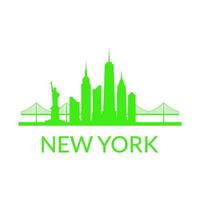 skyline de nova york ilustrado vetor