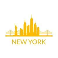 skyline de nova york ilustrado vetor