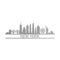 skyline de nova york ilustrado vetor