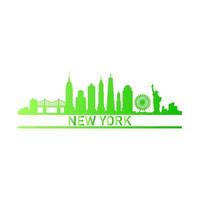 skyline de nova york ilustrado vetor