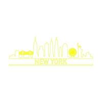 skyline de nova york ilustrado vetor